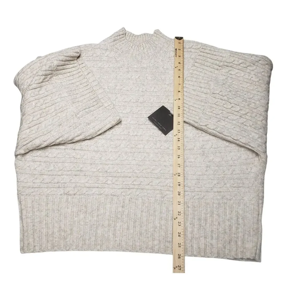 Marc New York 3X Oatmeal Cable Knit Sweater NWT Cozycore Soft Neutral Hygge